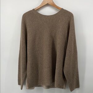 Calme Colorblock Waffle Knit Cashmere Pullover XL A18